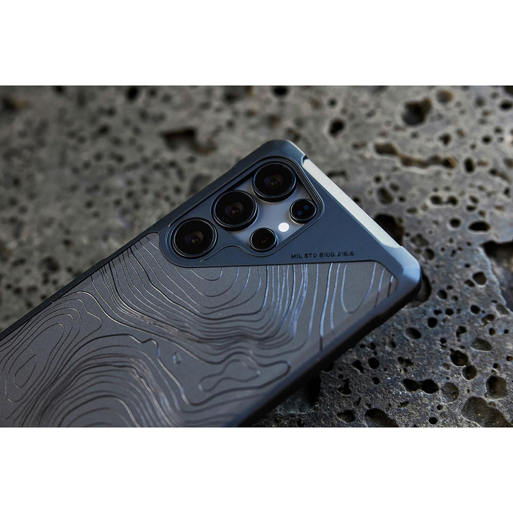 Coque MagSafe pour Samsung Galaxy S25 Ultra S938, Urban Armor Gear, Metropolis LT Topography, Noire