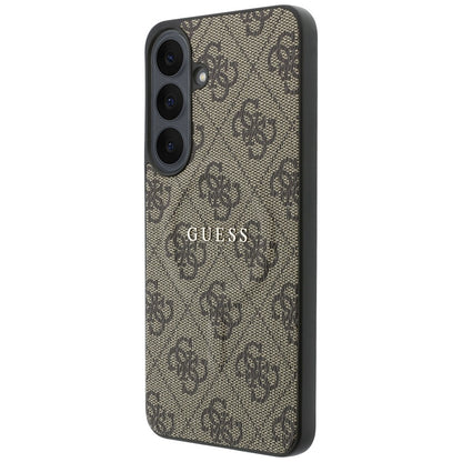 Coque MagSafe pour Samsung Galaxy S26 FE S741, Guess, 4G Embossed Ring Classic Logo, marron
