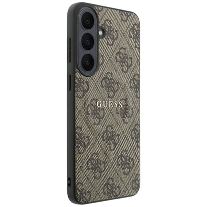 Coque MagSafe pour Samsung Galaxy S26 FE S741, Guess, 4G Embossed Ring Classic Logo, marron