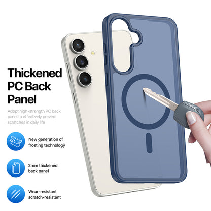 Coque MagSafe pour Samsung Galaxy S26 FE S741 / S25 FE, DUX DUCIS, Yind, bleu foncé