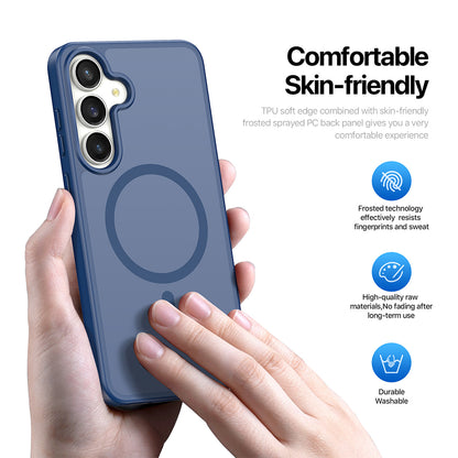 Coque MagSafe pour Samsung Galaxy S26 FE S741 / S25 FE, DUX DUCIS, Yind, bleu foncé