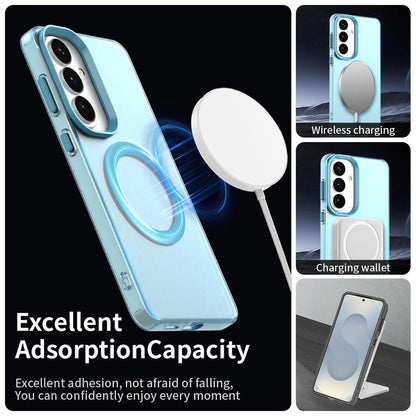 Coque MagSafe pour Samsung Galaxy S26 FE S741, Techsuit, CandyCase, bleue
