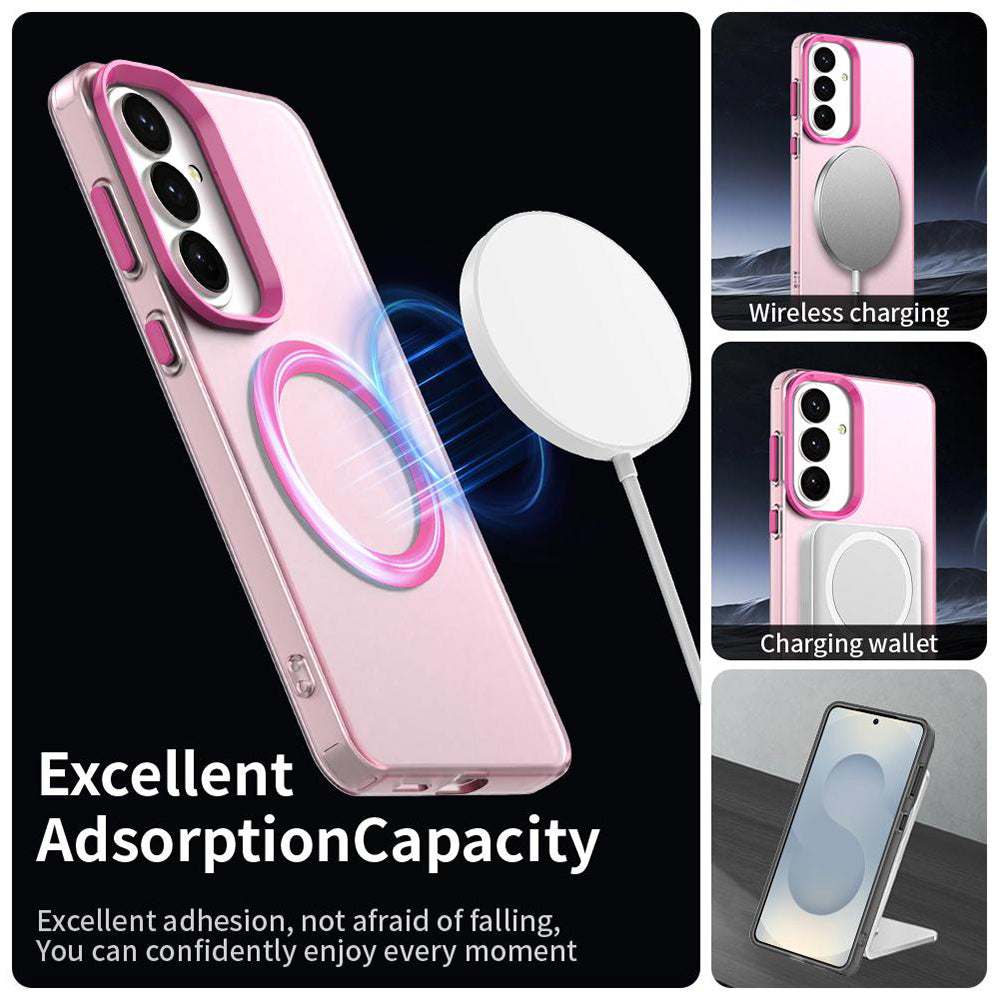 Coque MagSafe pour Samsung Galaxy S26 FE S741, Techsuit, CandyCase, rose