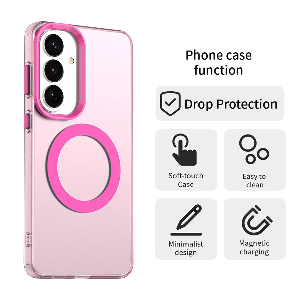 Coque MagSafe pour Samsung Galaxy S26 FE S741, Techsuit, CandyCase, rose