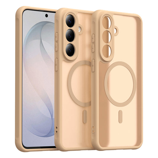 Coque MagSafe pour Samsung Galaxy S26 FE S741, Techsuit, HaloFrost II, Dorée