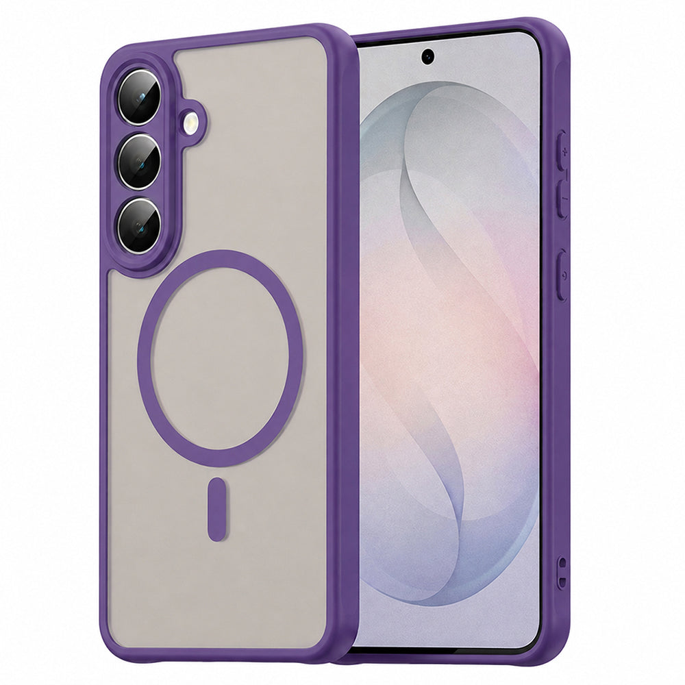 Coque MagSafe pour Samsung Galaxy S26 FE S741, Techsuit, HaloFrost II, Violet