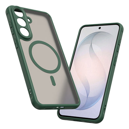 Coque MagSafe pour Samsung Galaxy S26 FE S741, Techsuit, HaloFrost II, Vert