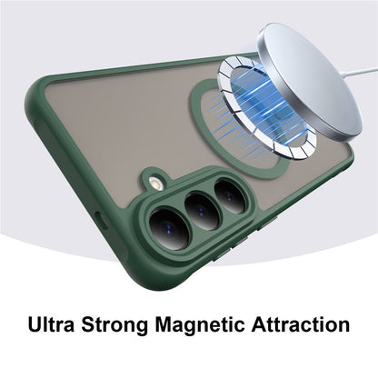 Coque MagSafe pour Samsung Galaxy S26 FE S741, Techsuit, HaloFrost II, Vert