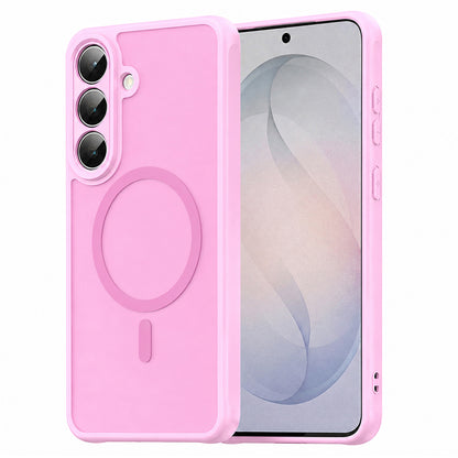 Coque MagSafe pour Samsung Galaxy S26 FE S741, Techsuit, HaloFrost II, Rose