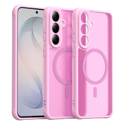 Coque MagSafe pour Samsung Galaxy S26 FE S741, Techsuit, HaloFrost II, Rose