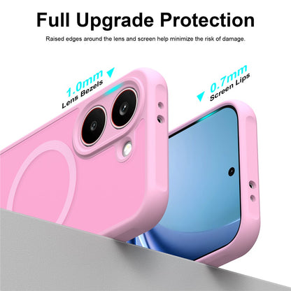 Coque MagSafe pour Samsung Galaxy S26 FE S741, Techsuit, HaloFrost II, Rose