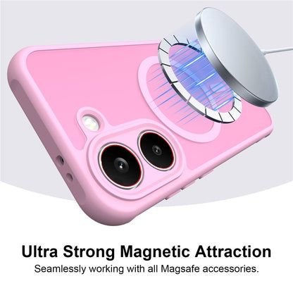 Coque MagSafe pour Samsung Galaxy S26 FE S741, Techsuit, HaloFrost II, Rose