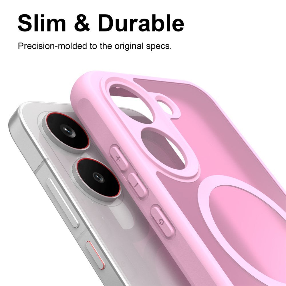 Coque MagSafe pour Samsung Galaxy S26 FE S741, Techsuit, HaloFrost II, Rose