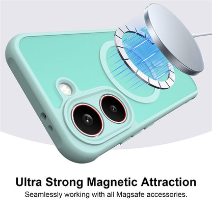 Coque MagSafe pour Samsung Galaxy S26 FE S741, Techsuit, HaloFrost II, Vert Clair