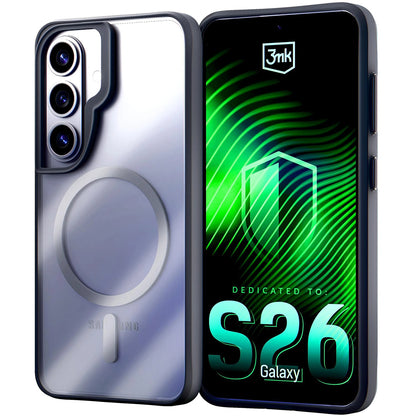 Coque MagSafe pour Samsung Galaxy S26 Plus, 3MK, Satin Armor, Transparente