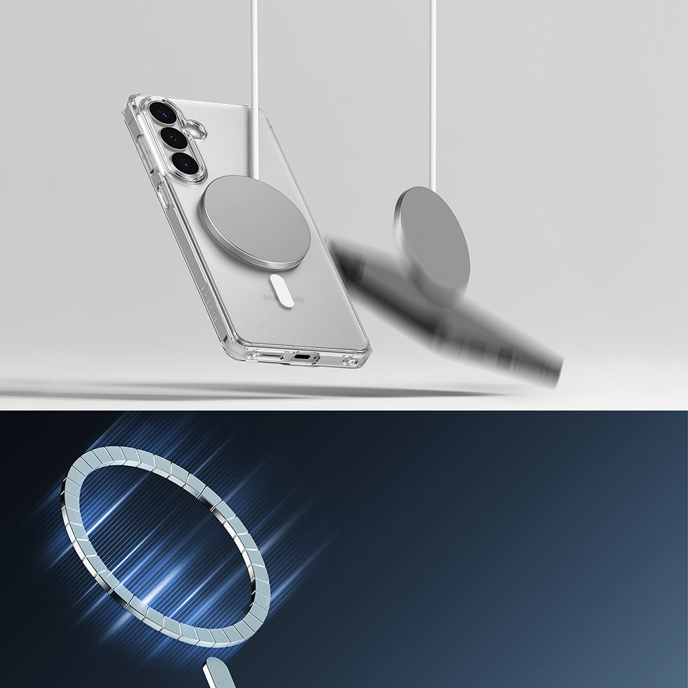 Coque MagSafe pour Samsung Galaxy S26 Plus, Ringke, Fusion, Transparente