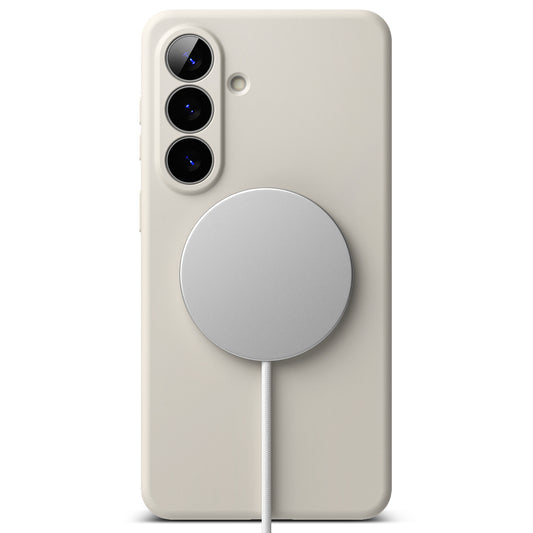 Étui MagSafe pour Samsung Galaxy S26 Plus, Ringke, Silicone, Crème