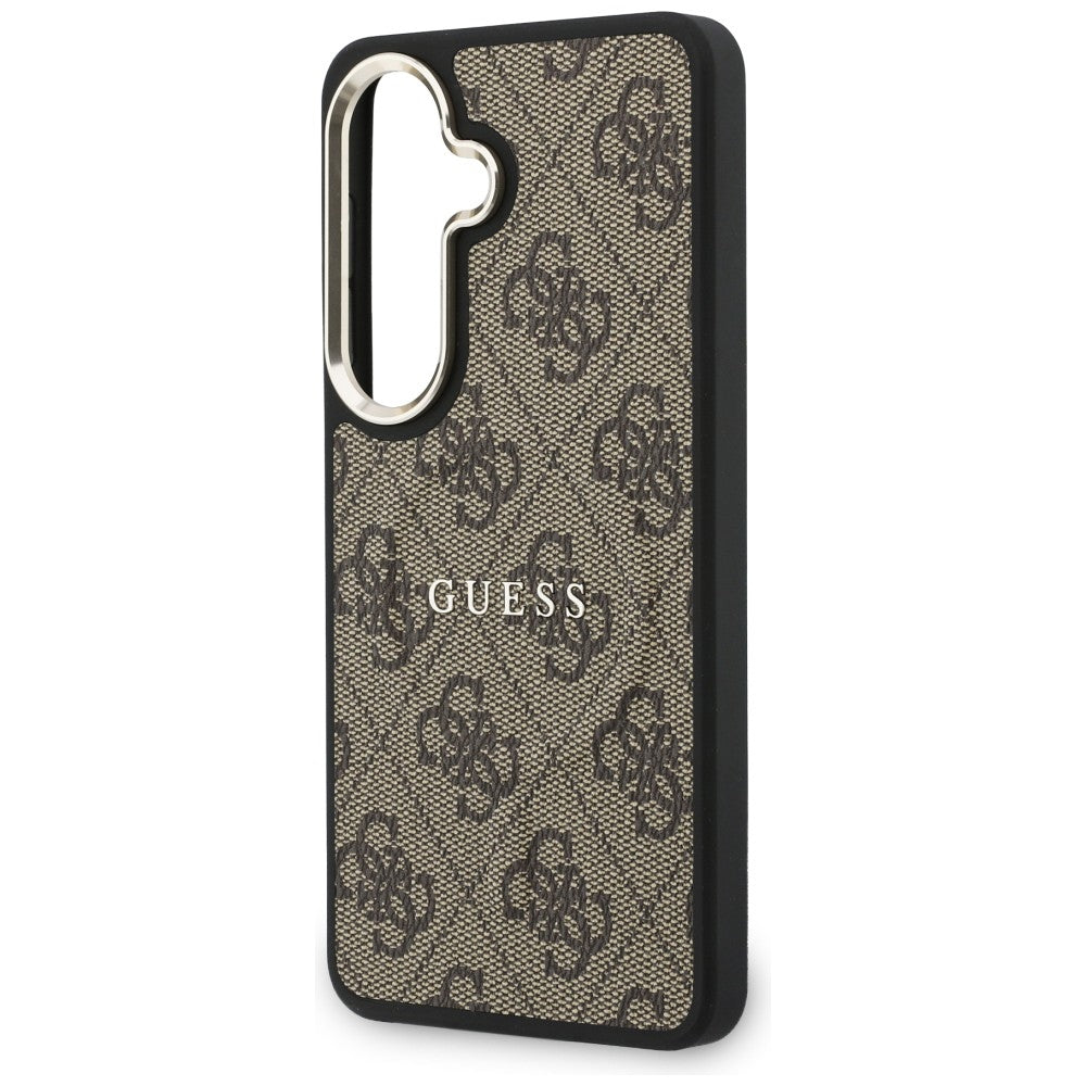 Étui MagSafe pour Samsung Galaxy S26 Plus S947, Guess, 4G Embossed Ring, Marron
