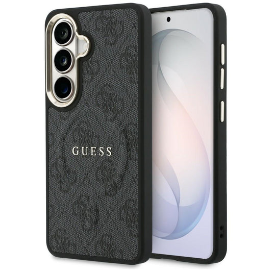 Coque MagSafe pour Samsung Galaxy S26 Plus S947, Guess, 4G Anneau embossé, Noire