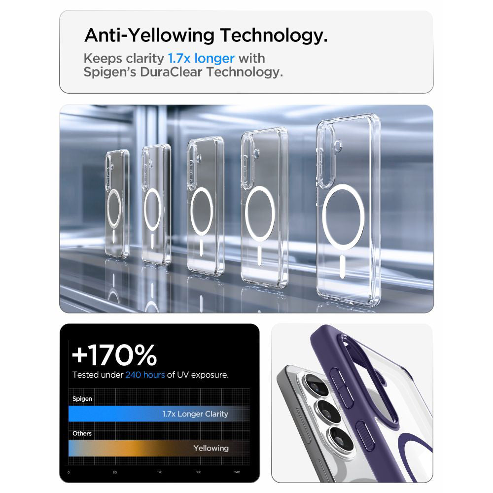 MagSafe Case for Samsung Galaxy S26 Plus S947, Spigen, Ultra Hybrid, Dark Purple ACS11214