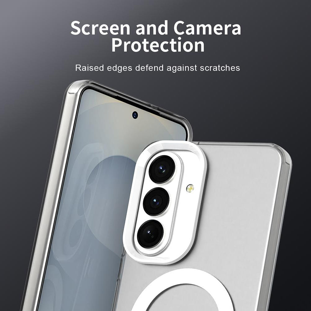 Coque MagSafe pour Samsung Galaxy S26 Plus, Techsuit, CandyCase, Blanche