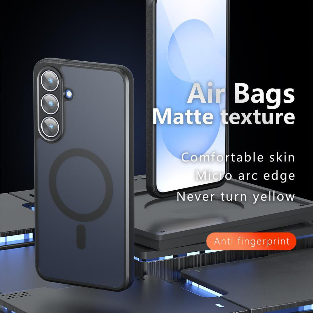 Étui MagSafe pour Samsung Galaxy S26 Plus, Techsuit, PureFrost, Noir Satiné