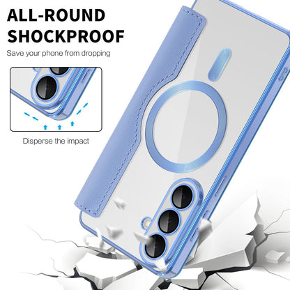 Housse MagSafe pour Samsung Galaxy S26 Plus, Techsuit, SmartMag Book, Bleu