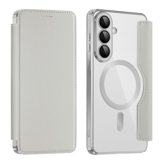 Housse MagSafe pour Samsung Galaxy S26 Plus, Techsuit, SmartMag Book, Gris