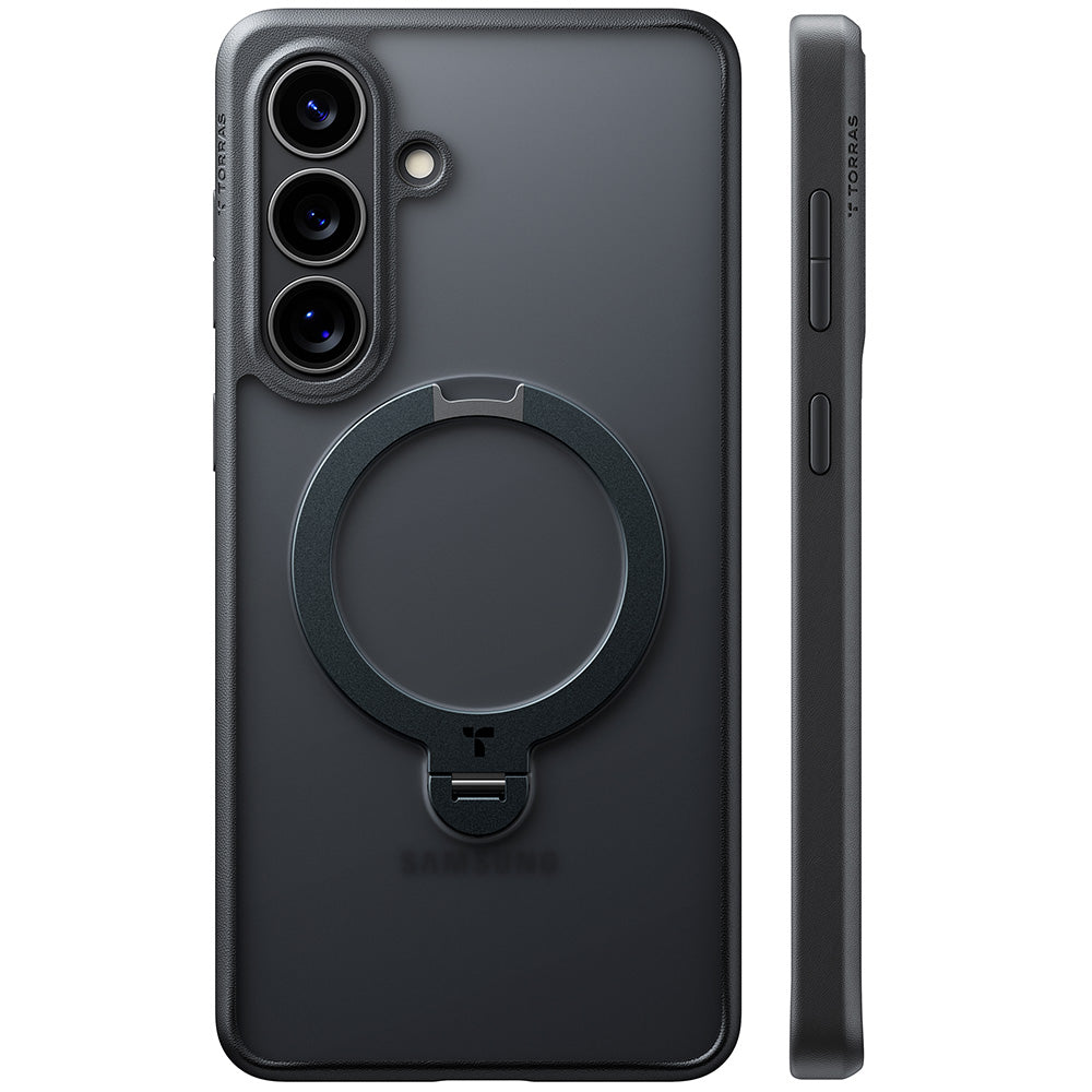 Housse MagSafe pour Samsung Galaxy S26 Plus, Torras, Ostand Spin, Noire