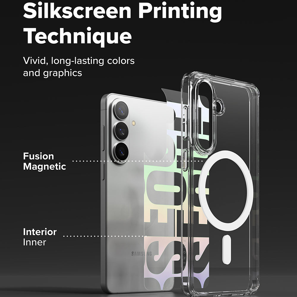 Coque MagSafe pour Samsung Galaxy S26 S942, Ringke, Fusion Seoul, Transparente