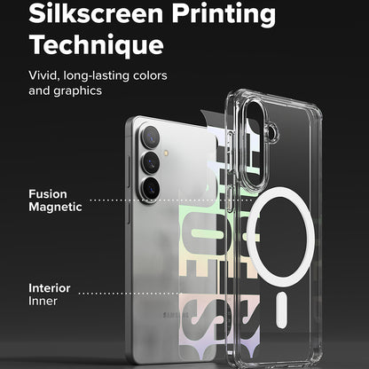 Coque MagSafe pour Samsung Galaxy S26 S942, Ringke, Fusion Seoul, Transparente