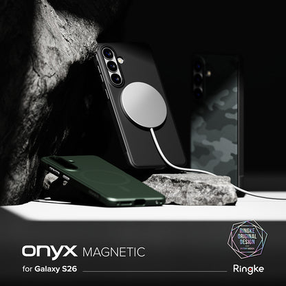 Coque MagSafe pour Samsung Galaxy S26 S942, Ringke, Onyx, Vert Foncé