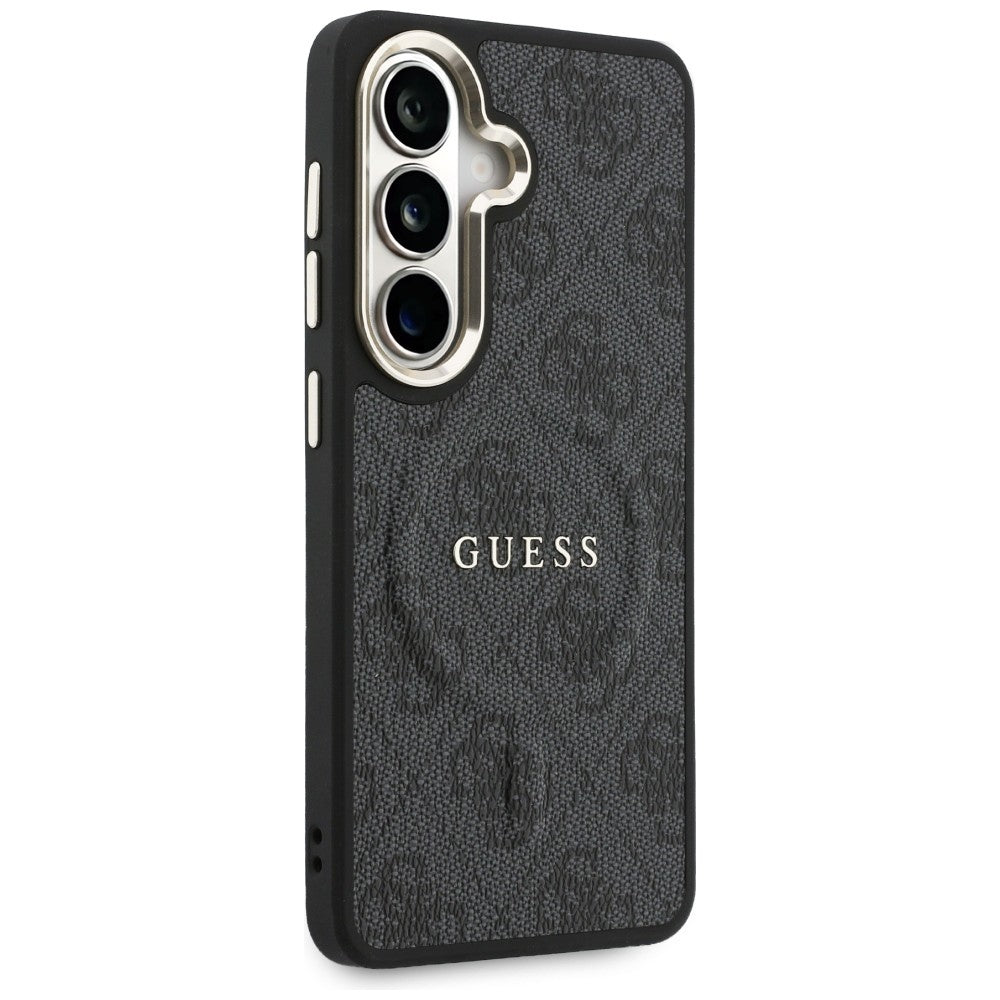 Étui MagSafe pour Samsung Galaxy S26 S942, Guess, 4G Embossed Ring, Noir