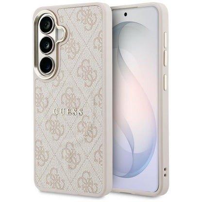 Coque MagSafe pour Samsung Galaxy S26 S942, Guess, 4G Anneau embossé, Rose Noire