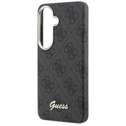 MagSafe Case for Samsung Galaxy S26 S942, Guess, 4G Script Logo, Black