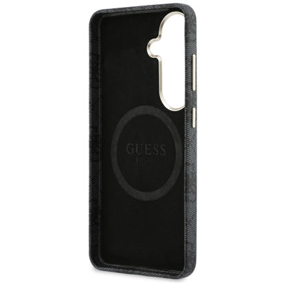 Étui MagSafe pour Samsung Galaxy S26 S942, Guess, logo Triangle 4G, Noir