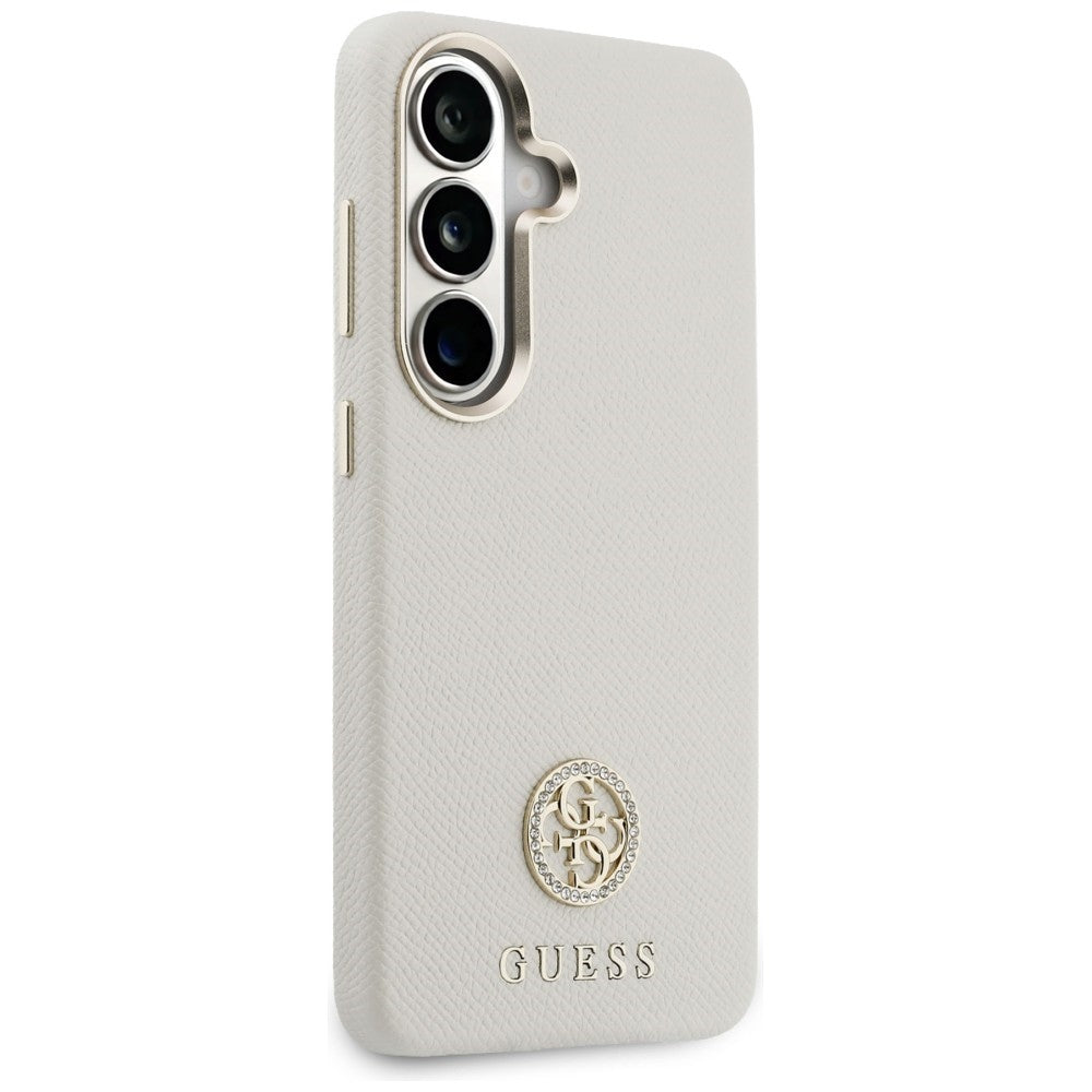 Étui MagSafe pour Samsung Galaxy S26 S942, Guess, Rhinestone Round Logo, Beige