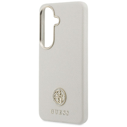 Étui MagSafe pour Samsung Galaxy S26 S942, Guess, Rhinestone Round Logo, Beige