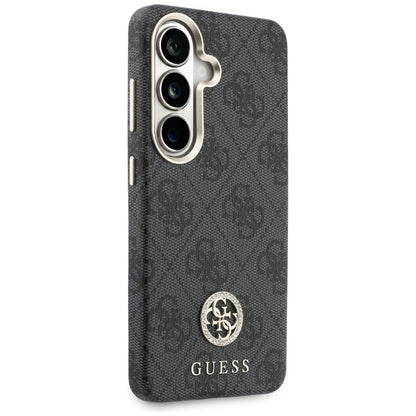 Coque MagSafe pour Samsung Galaxy S26 S942, Guess, Rhinestone Round Logo, Noire