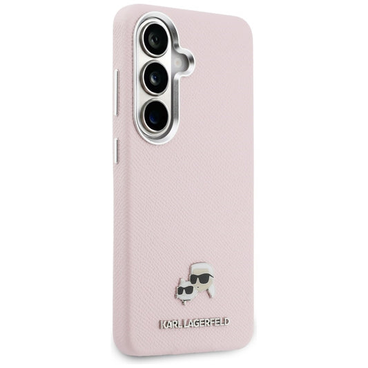 MagSafe Case for Samsung Galaxy S26 S942, Karl Lagerfeld, Karl & Choupette Head's Pin, Pink