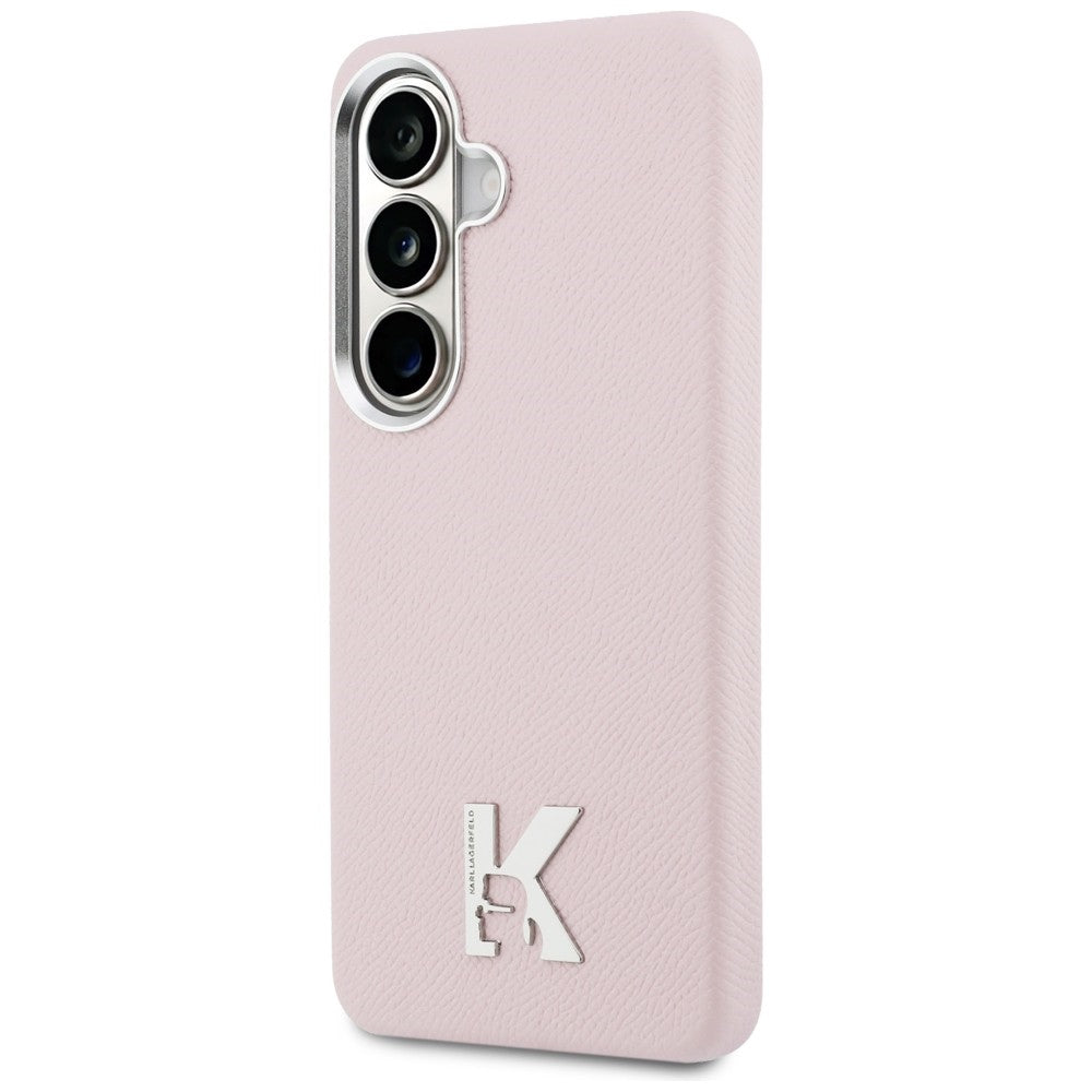 Étui MagSafe pour Samsung Galaxy S26 S942, Karl Lagerfeld, Logo Karl Head, Rose