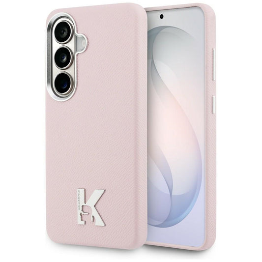 Étui MagSafe pour Samsung Galaxy S26 S942, Karl Lagerfeld, Logo Karl Head, Rose