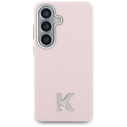 Étui MagSafe pour Samsung Galaxy S26 S942, Karl Lagerfeld, Logo Karl Head, Rose