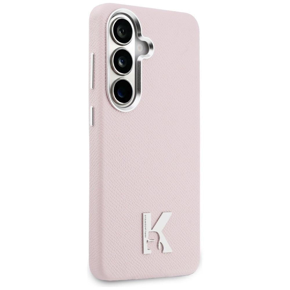 Étui MagSafe pour Samsung Galaxy S26 S942, Karl Lagerfeld, Logo Karl Head, Rose