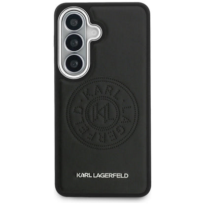 Coque MagSafe pour Samsung Galaxy S26 S942, Karl Lagerfeld, Karl Round Point Logo, Noire