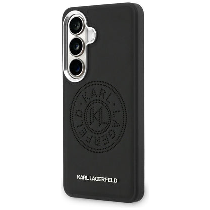 Coque MagSafe pour Samsung Galaxy S26 S942, Karl Lagerfeld, Karl Round Point Logo, Noire