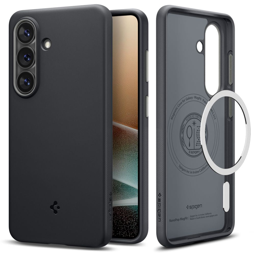 Coque MagSafe pour Samsung Galaxy S26 S942, Spigen, Caseology Nano Pop, Noire ACS11066