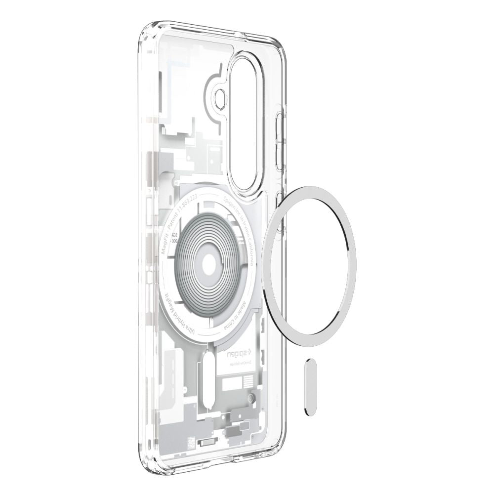 Coque MagSafe pour Samsung Galaxy S26 S942, Spigen, Ultra Hybrid Zero One, Blanche ACS10737
