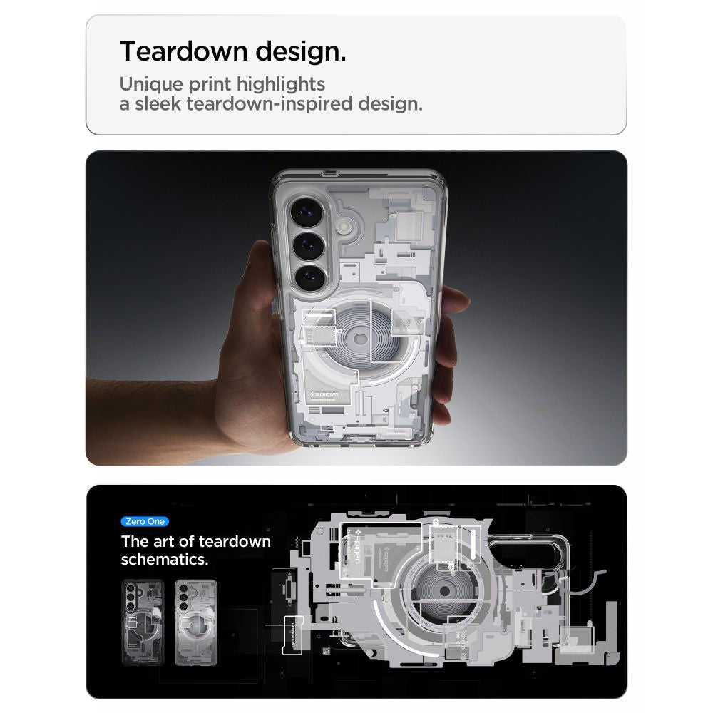 Coque MagSafe pour Samsung Galaxy S26 S942, Spigen, Ultra Hybrid Zero One, Blanche ACS10737