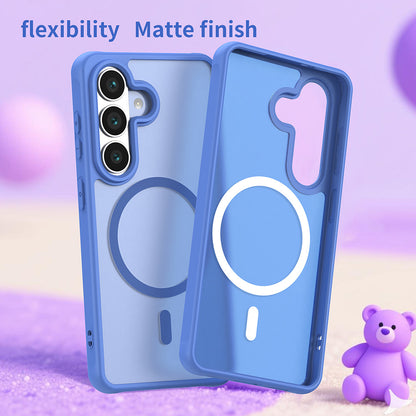 Coque MagSafe pour Samsung Galaxy S26 S942, Techsuit, HaloFrost II, Bleue